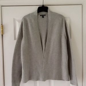 Eileen Fisher Gray Open Front Organic Cotton Cardigan